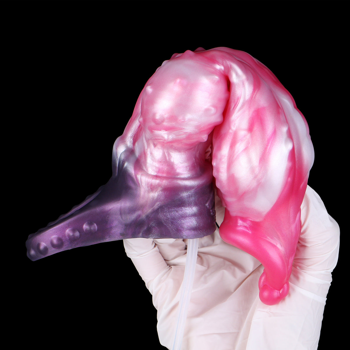 Stellar Fang Cock Sleeve | Fantasy Squirting Penis Extender with Cock Ring — Platinum Silicone