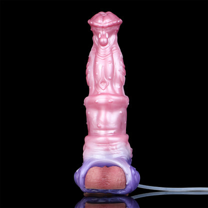 Abyssal Crown Cock Sleeve | Fantasy Squirting Penis Sleeve with Scallop Tip & Cock Ring — Platinum Silicone