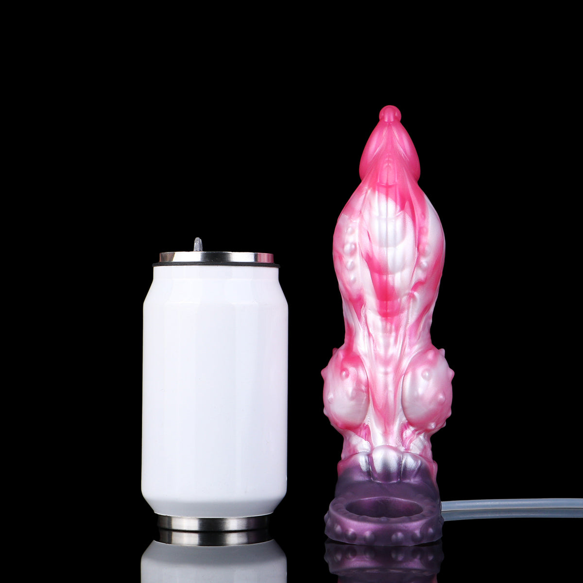Stellar Fang Cock Sleeve | Fantasy Squirting Penis Extender with Cock Ring — Platinum Silicone
