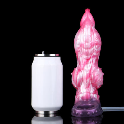 Stellar Fang Cock Sleeve | Fantasy Squirting Penis Extender with Cock Ring — Platinum Silicone