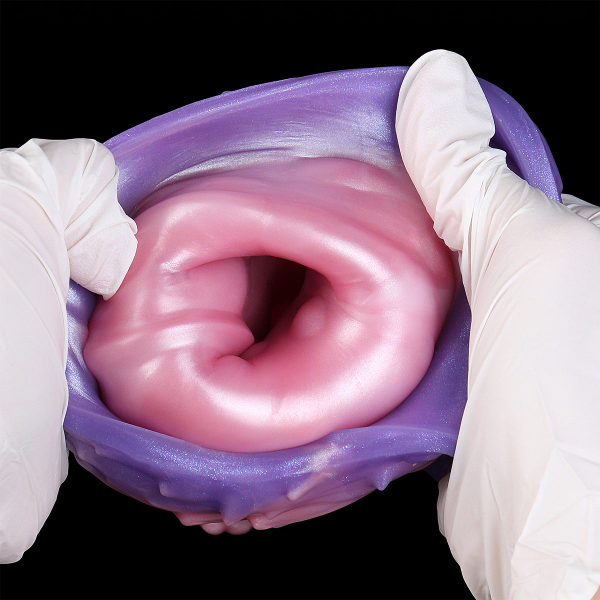 Abyssal Crown Cock Sleeve | Fantasy Squirting Penis Sleeve with Scallop Tip & Cock Ring — Platinum Silicone