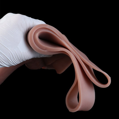 Realistic Strap-On Dildo with Silicone Briefs — Platinum Silicone Wearable Dildo for Women, Couples & Penis Extension