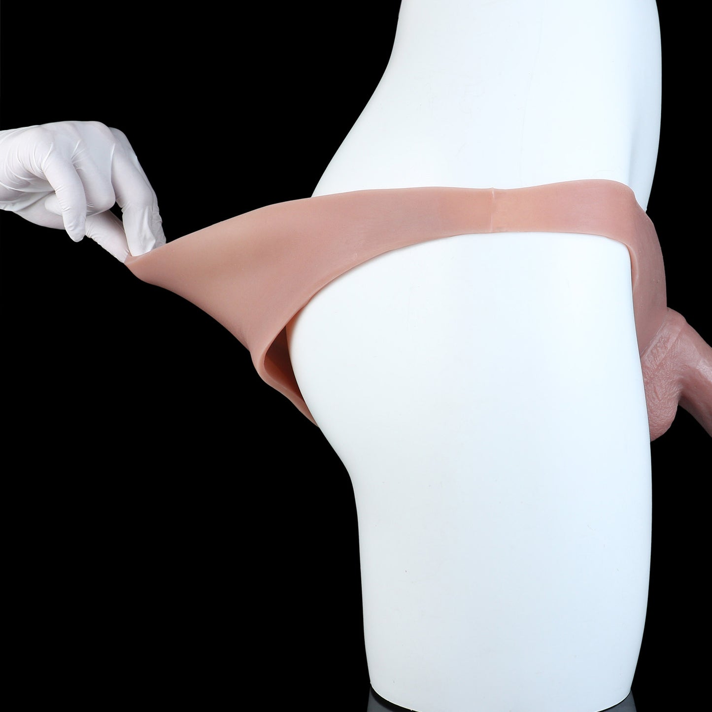 Realistic Strap-On Dildo with Silicone Briefs — Platinum Silicone Wearable Dildo for Women, Couples & Penis Extension