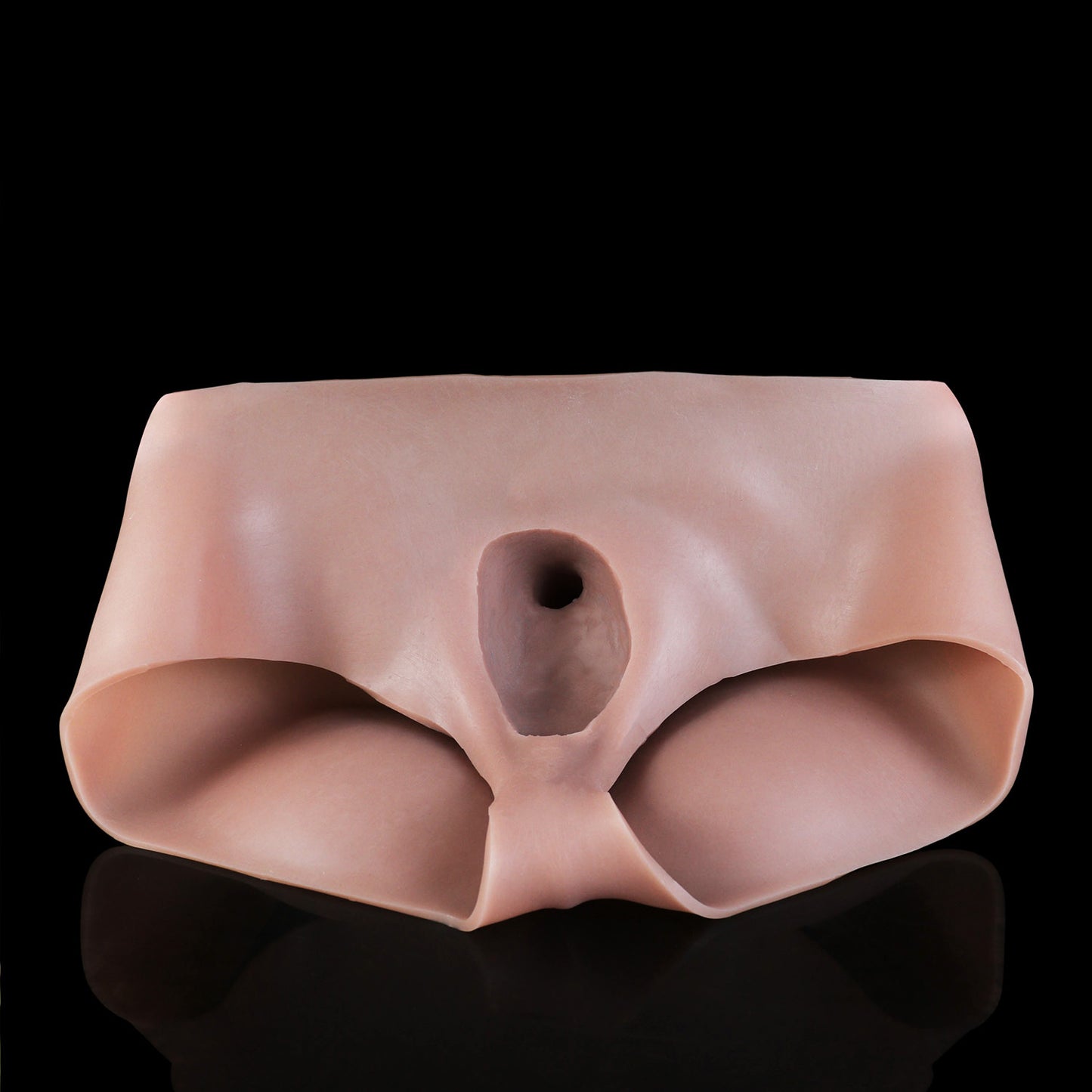 Extra Girth Strap-On Dildo with Skin-Tone Silicone Briefs — Thick Realistic Platinum Silicone Wearable Penis for ED & Size Enhancement
