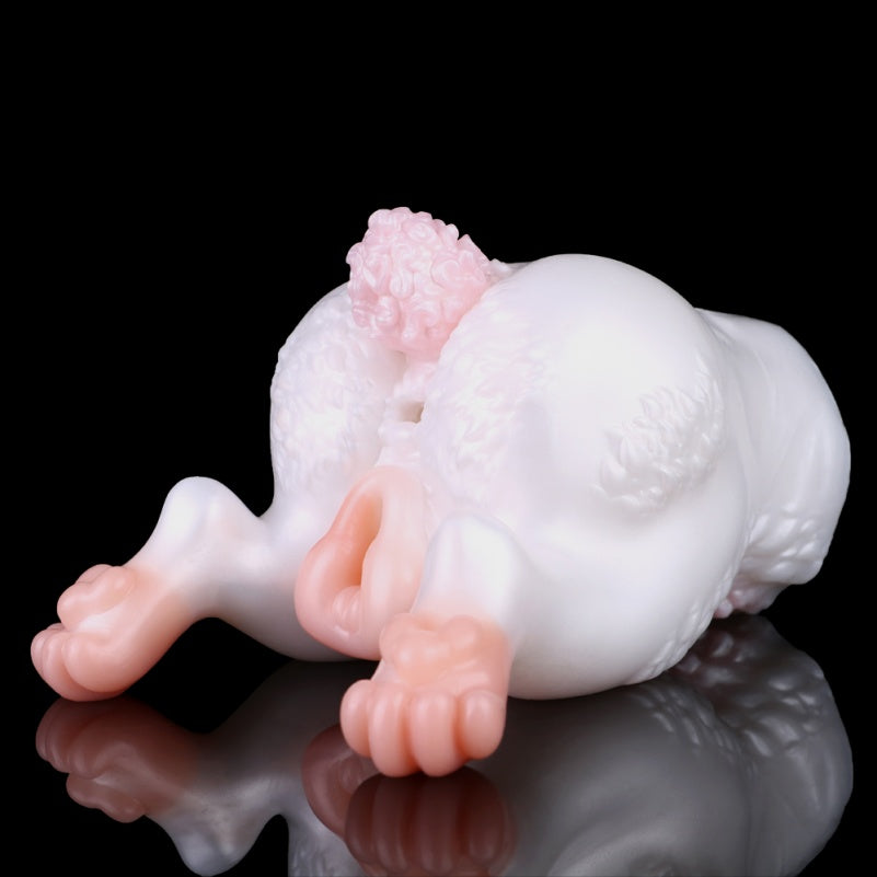 Pink Bunny Fantasy Animal Pocket Pussy - Insertable Penis Massaging Blowjob Silicone Sex Dolls