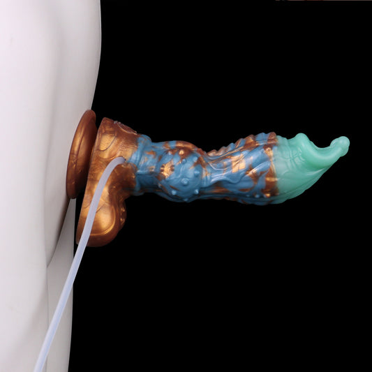 Dragon Hound Ejaculating Dildo – Tri-Colour Fantasy Squirting Dildo | Platinum Silicone | S/M/L