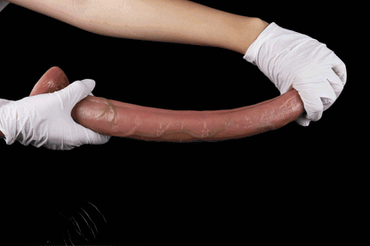 Deep Brown Long Dildo with Live Camera — Dark Skin Tone Endoscope Exploration Shaft, 3MP HD, 8-LED, App-Connected, IP68 Waterproof & Suction Cup in Platinum Silicone
