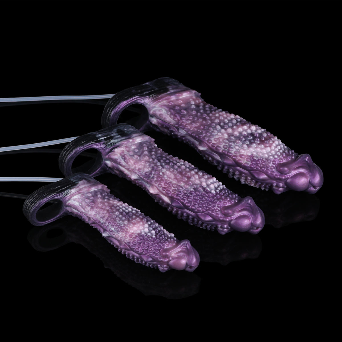 Nebula Squirting Sleeves | Purple Alien Silicone Design for Fantasy Play