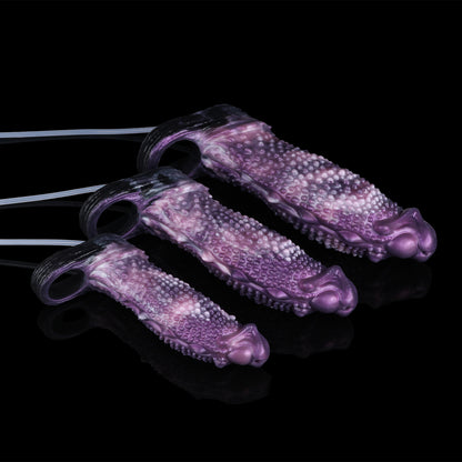 Nebula Squirting Sleeves | Purple Alien Silicone Design for Fantasy Play