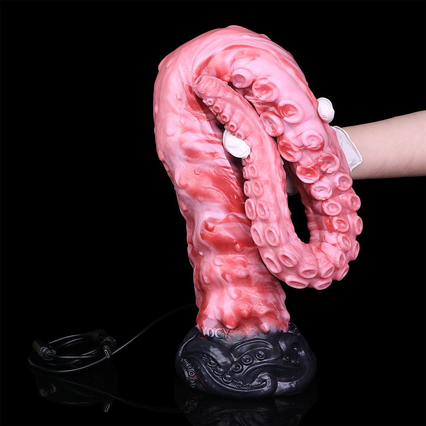 Deep Abyss Tentacle Long Dildo — Platinum Silicone, Sucker-Array Texture, 3MP HD Camera & 4 Sizes S/M/L/XL