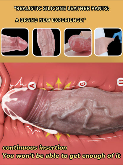 Realistic Silicone Sheath Underwear Instant Hardness & Veined Texture – Men Wearable Sex Toys for ED & Size Enhancement