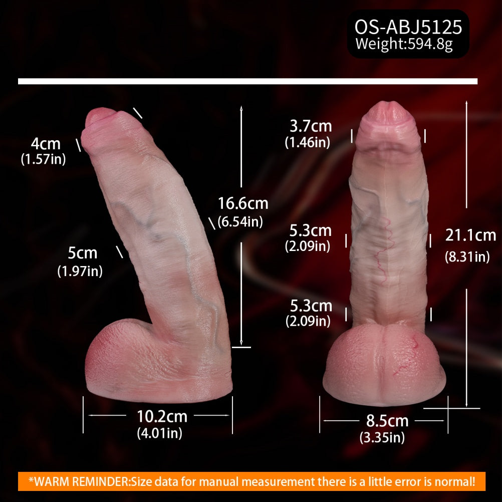 8-Zoll Realistischer Dual-Layer Silikon-Dildo mit Saugnapf – G-Punkt & Orgasmus-Massage Sexspielzeug