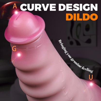 Gode Géant Rose Fantaisie avec Ventouse – Gode Monstre Nervuré en Spirale pour Femmes T/M/G | Domlust