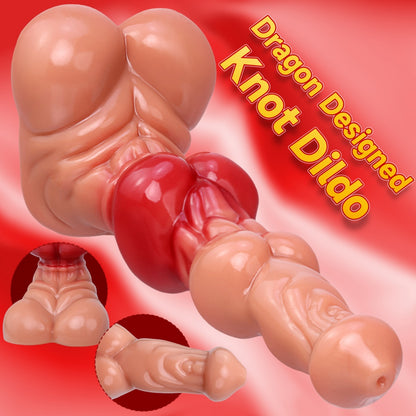 Fantasy Flesh Silicone Monster Knot Dildo - Vaginal Locking Climax Sex Toys for Women