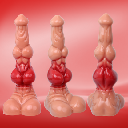 Fantasy Flesh Silicone Monster Knot Dildo - Vaginal Locking Climax Sex Toys for Women