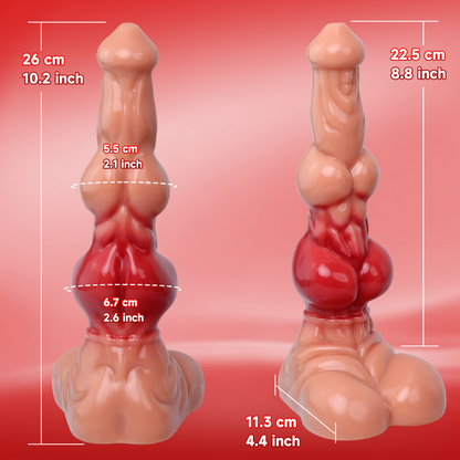 Fantasy Flesh Silicone Monster Knot Dildo - Vaginal Locking Climax Sex Toys for Women