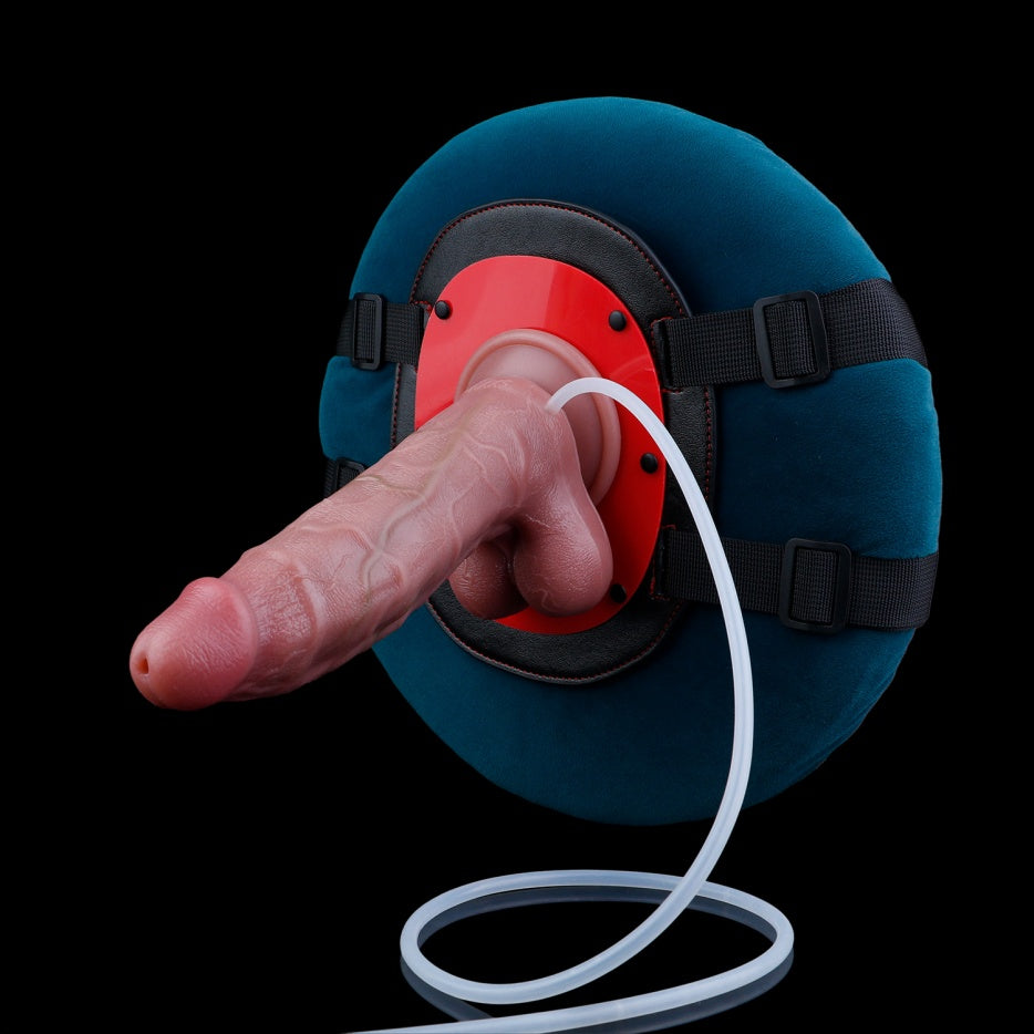 Domlust Dual-Density Squirting Realistischer Dildo – Platin-Silikon Strap-On Harness Kompatibles Sexspielzeug für Lesben