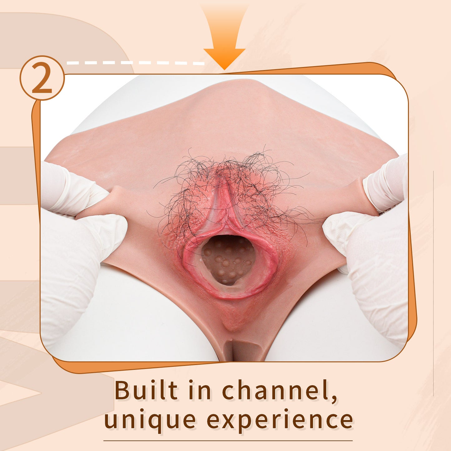 Wearable Platinum Silicone Realistic Pussy Panties — Fake Vagina for Crossdressing & Couples Play