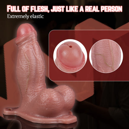 7.1 in Realistic Strapon Cock Sleeve - Penis Extender & Girth Enhancer for Male Sex Toys