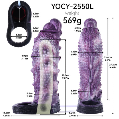 Nebula Squirting Sleeves | Purple Alien Silicone Design for Fantasy Play