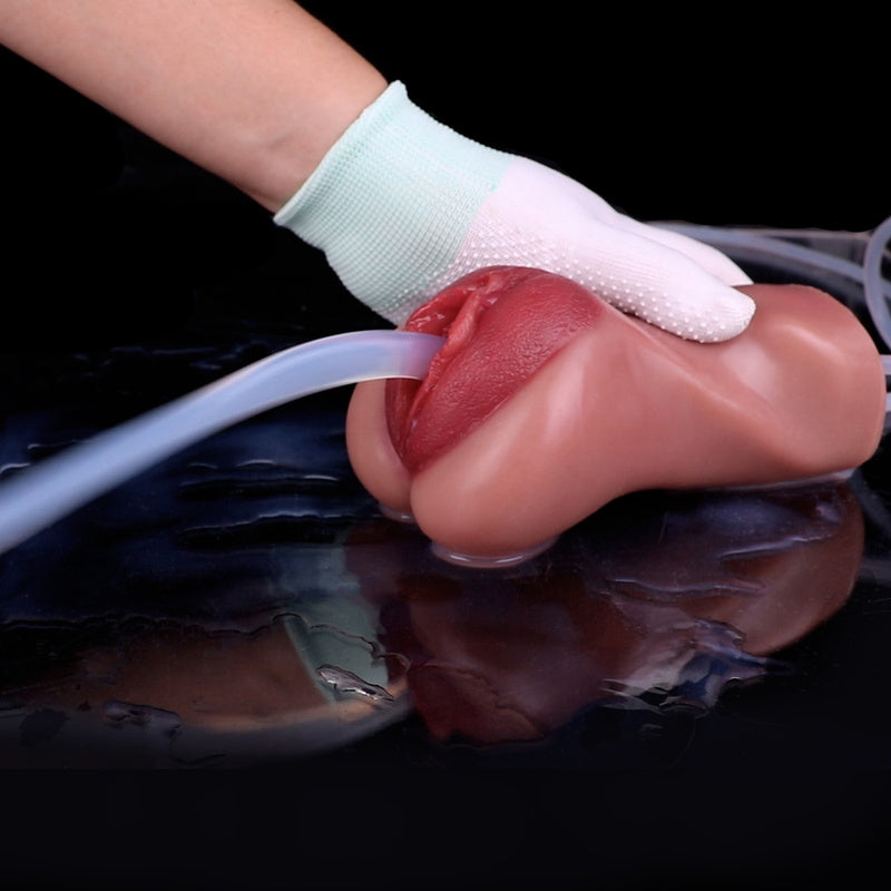 Realistic Platinum Silicone Pocket Pussy – Hand-Finished Wet Squirt Stroker for Solo Play & Edging