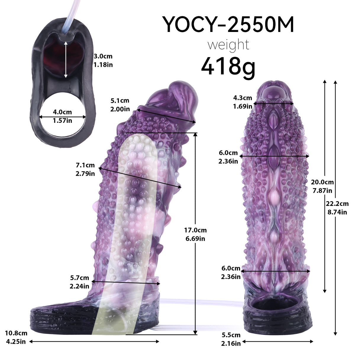 Nebula Squirting Sleeves | Purple Alien Silicone Design for Fantasy Play