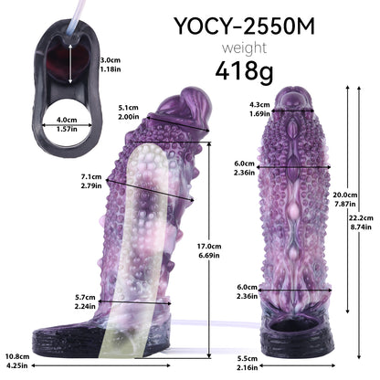 Nebula Squirting Sleeves | Purple Alien Silicone Design for Fantasy Play