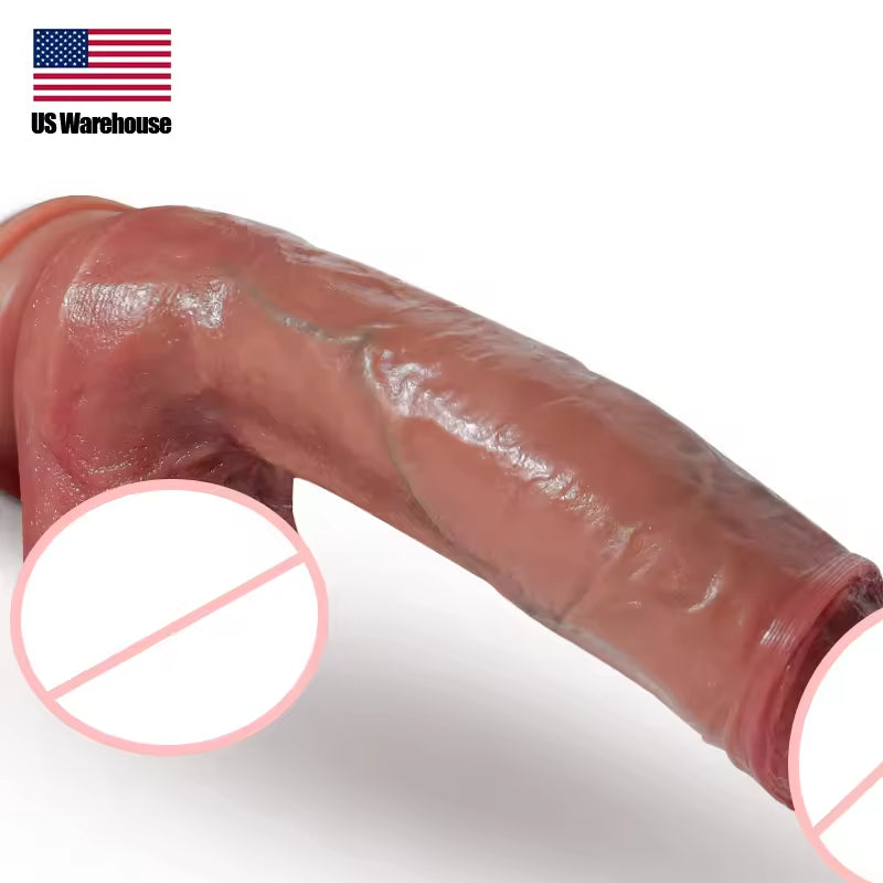 Realistic Dildos Butt Plug - 10 inch Life Size Male Penis Silicone Anal Dildo Female Sex Toy