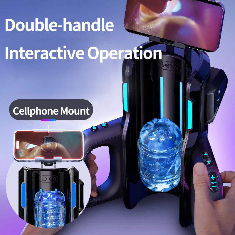 Male Masturbador Sex Machine - Automatic Telescopic Male Sex Toy with Mobile Phone Holder