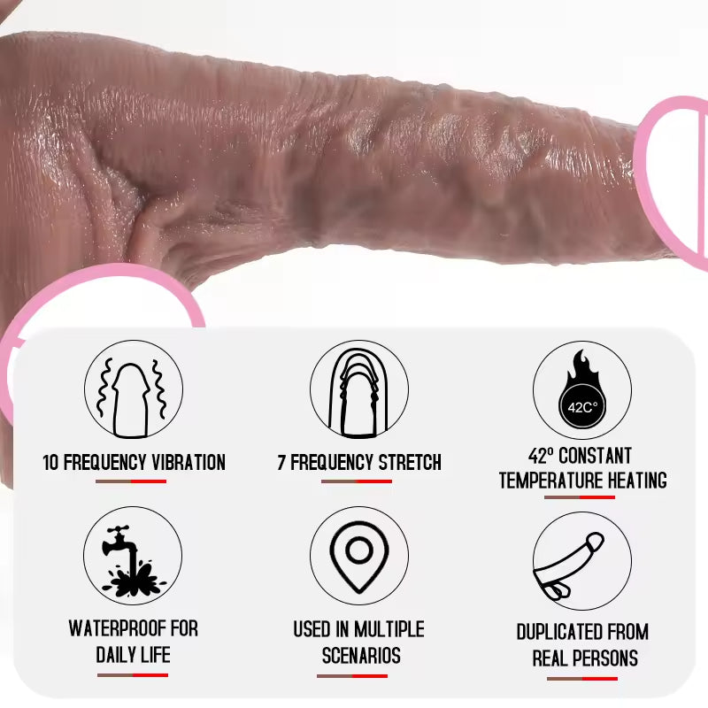 Realistic Vibrating Dildo Butt Plug - Remote Control Lifelike Penis Vagina Prostate Massager