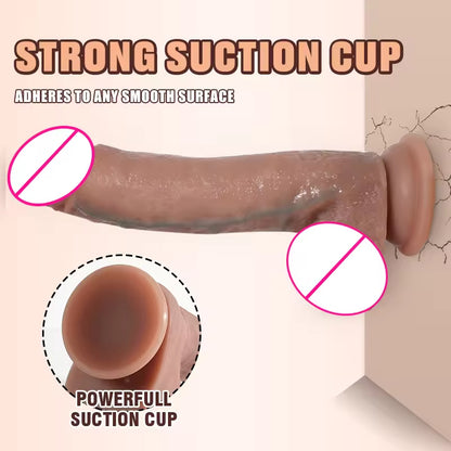 Realistic Anal Dildo Prostate Massager - Lifelike Sliding Skin Penis Women Vaginal Masturbator