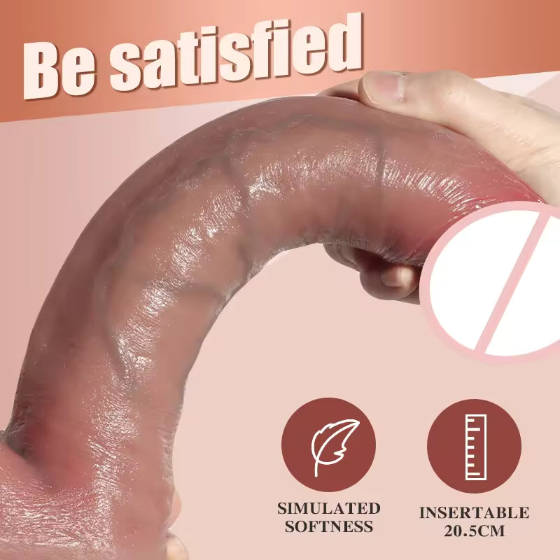 Realistic Anal Dildo Butt Plug - Stimulated Silicone Penis Vagina Prostate Massager