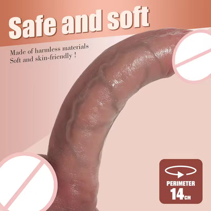 Realistic Anal Dildo Butt Plug - Stimulated Silicone Penis Vagina Prostate Massager