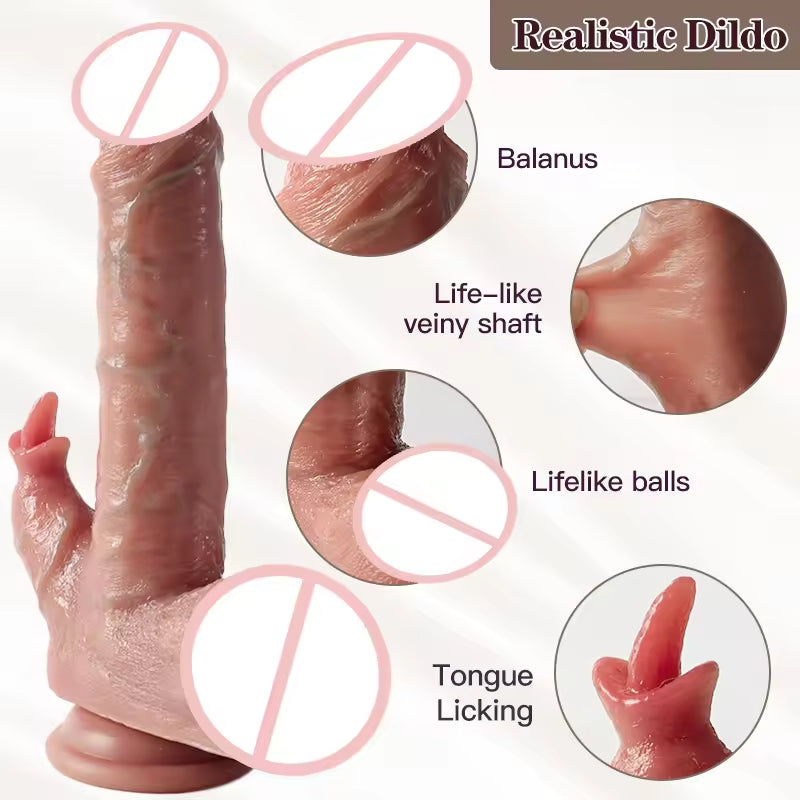 Realistic Dilido Thrusting G Spot Anal Vibrator Tongue Clit Licking St Domlust Realistic Dilido Thrusting G Spot Anal Vibrator Tongue Clit Licking St Domlust