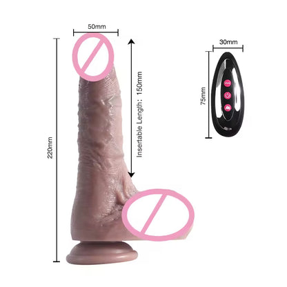 Realistic Vibrating Dildo Butt Plug - Remote Control Lifelike Penis Vagina Prostate Massager