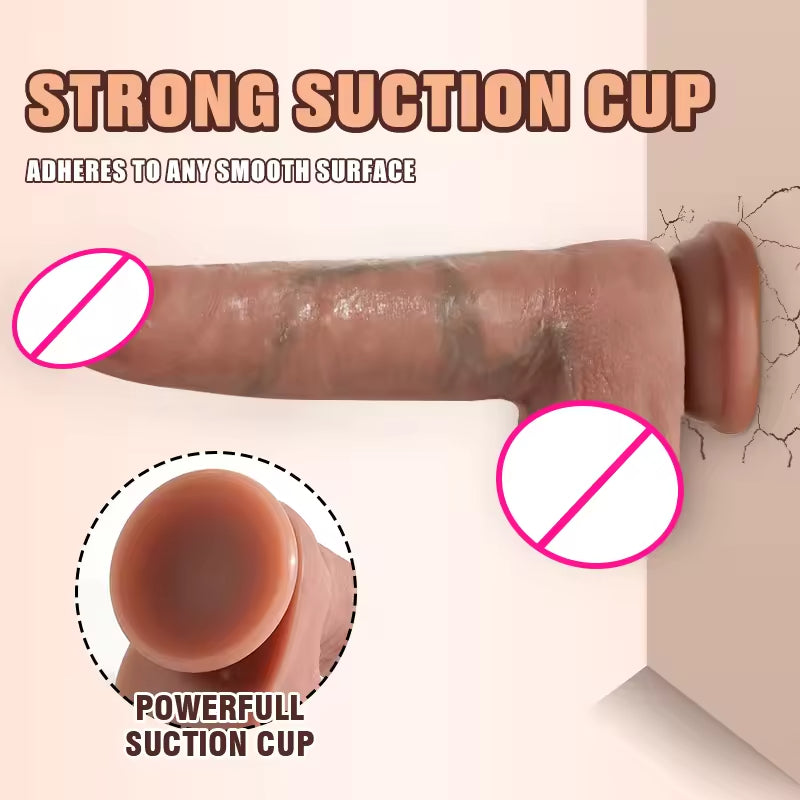 Realistic Anal Dildo Butt Plug - 7 inch Silicone Small Glans Penis Sex Toys for Women