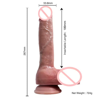 Realistic Dildos Butt Plug - 10 inch Life Size Male Penis Silicone Anal Dildo Female Sex Toy