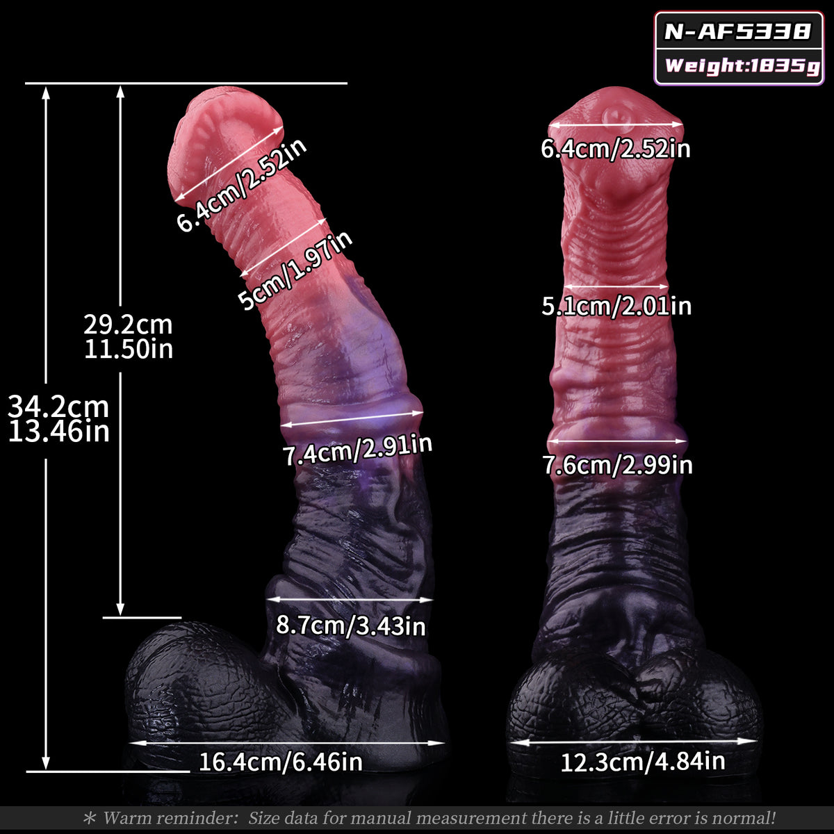 Midnight Bloom Equine Fantasy Dual-Density Platinum Silicone Horse Dildo with Hands-Free Suction Base