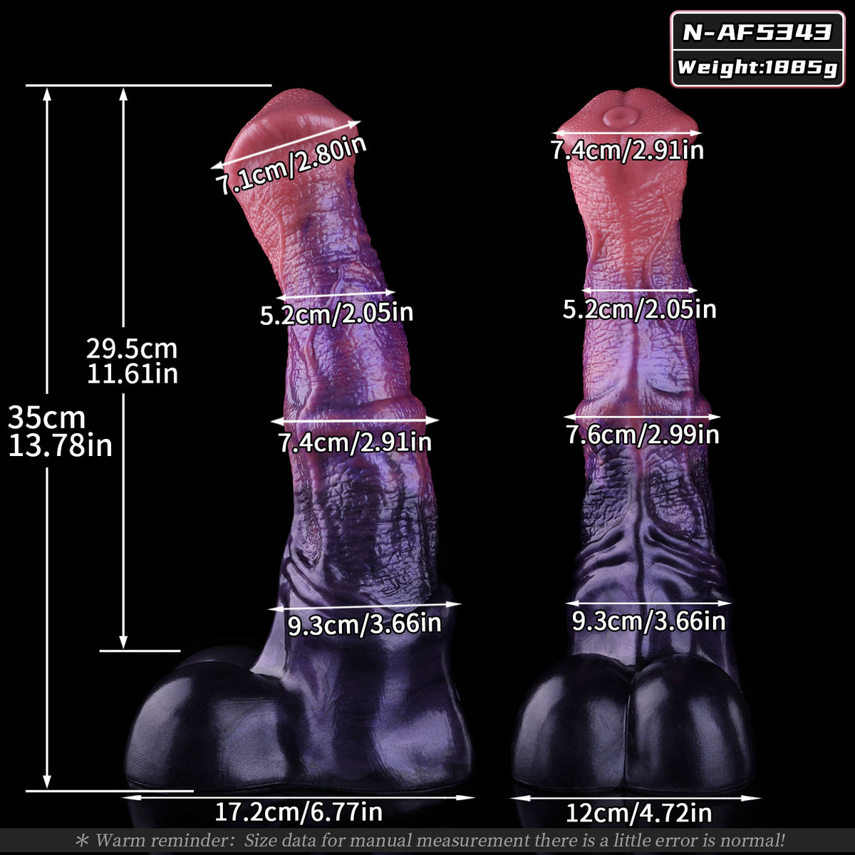 Cosmic Stallion Dual-Pour Platinum Silicone Alien Horse Dildo with Heavy-Duty Vacuum Base