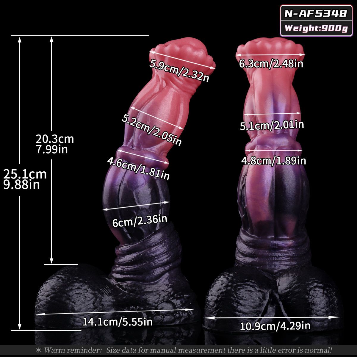 Dildo pour cheval à double versement Ember Flame : jouet étalon fantastique incurvé avec base à ventouse puissante