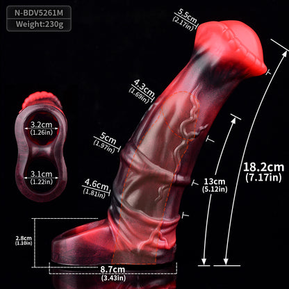 Horsedildo Cock Sleeve Vibrating Penis Sheath - Remote Control Fantasy Male Extension Vibrator