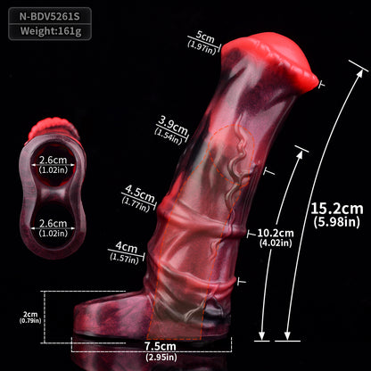 Horsedildo Cock Sleeve Vibrating Penis Sheath - Remote Control Fantasy Male Extension Vibrator