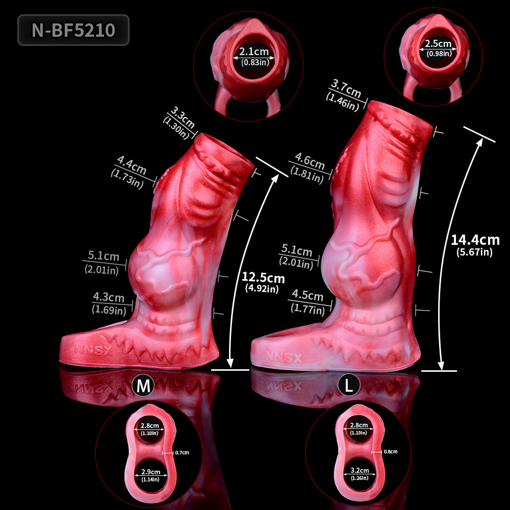 Extenseur de manchon de pénis réaliste Dogdildo - Préservatif à bite noué fantaisie Jouets sexuels pour hommes