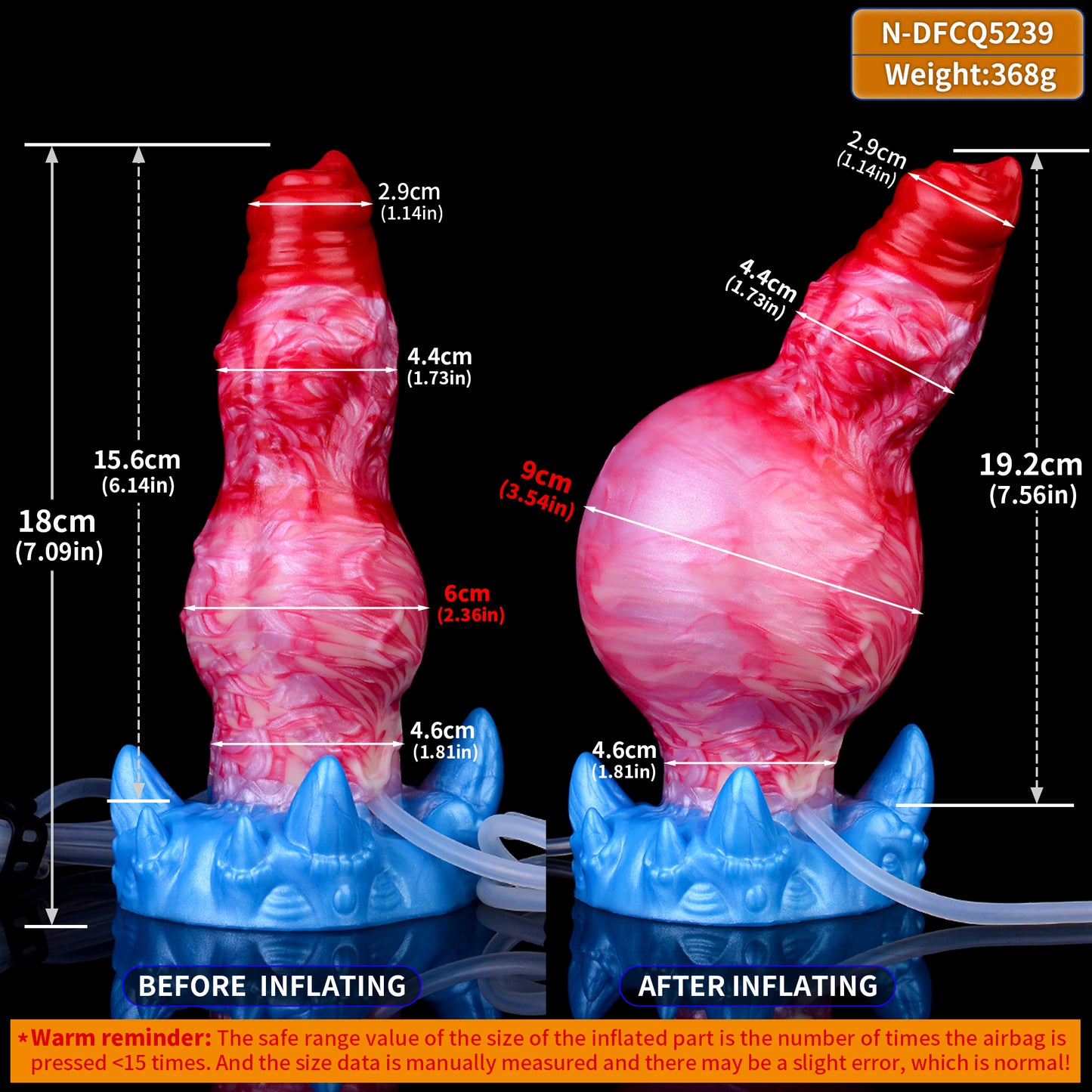 Inflatable Monster Dildo Anal Sex Toys for Women - Fantasy Dragondildo Crawl Clit Stimulator Masturbator