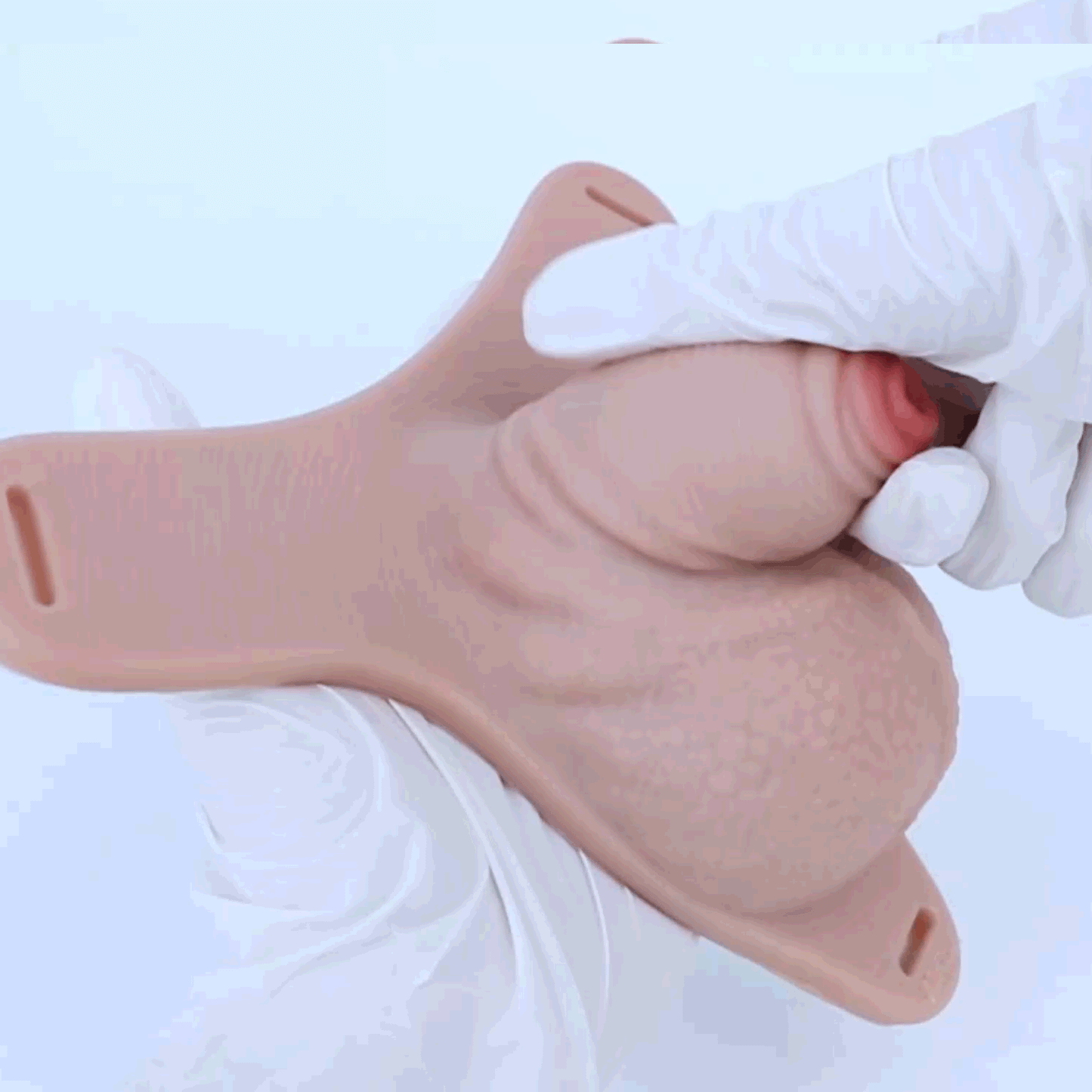 Realistic Silicone Chastity Pants — Wearable Male Cock Cage with Leather Harness for BDSM Play
