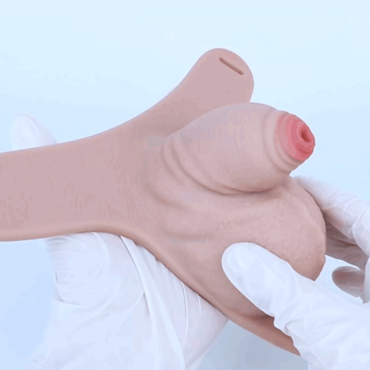 Culotte de chasteté réaliste en silicone — Cage pénienne portable avec harnais en cuir pour jeux BDSM