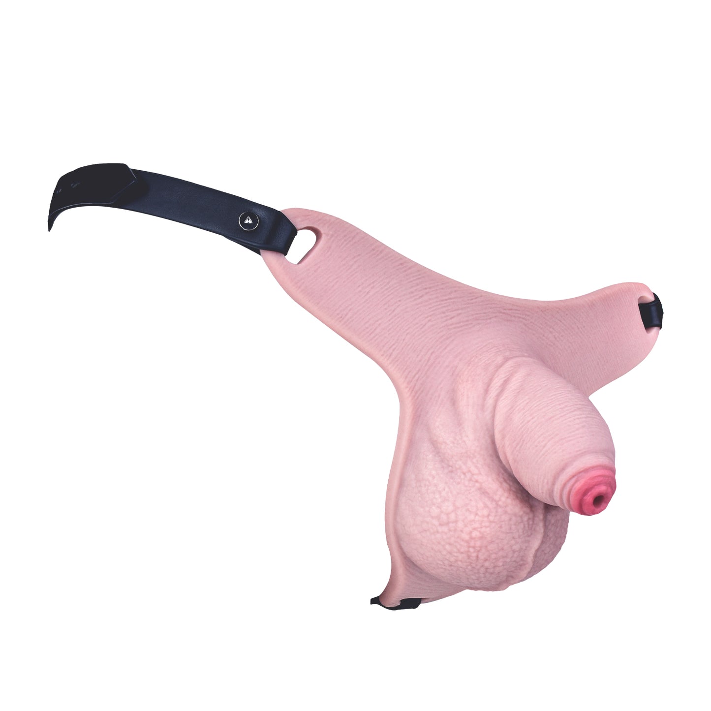 Realistic Silicone Chastity Pants — Wearable Male Cock Cage with Leather Harness for BDSM Play