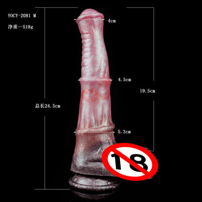 Big Testicle Horse Dildo Butt Plug - Silicone Suction Cup Lifelike Monsterdildo Sex Toys for Women