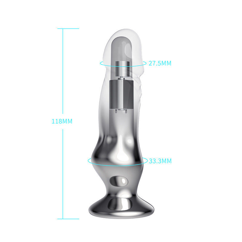 Plug anal en métal télécommandé – Gode réaliste, jouet sexuel anal pour hommes et femmes