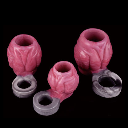 Großer geknoteter Penis-Extender – Eingebauter Penisring, Fantasy-Sexspielzeug für Männer